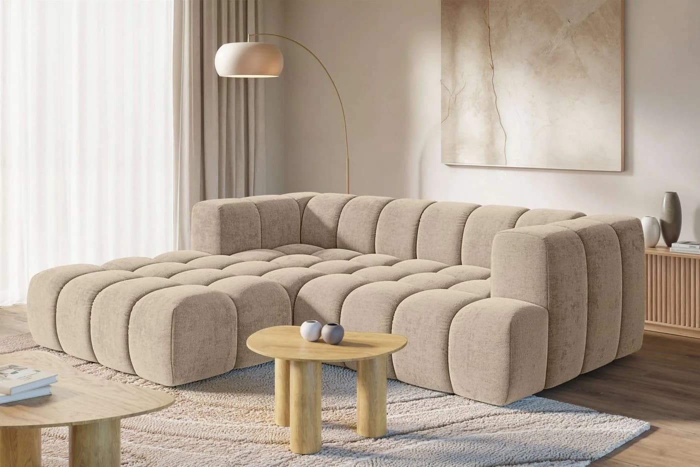 Ecksofa HOMSY BY ANA JOHNSON XL BOUBELLE dunkelbeige - Bild 2