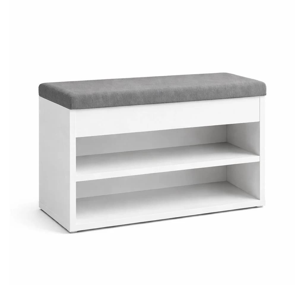 OTTO HOME Schuhbank Schuchschrank 60 Weiß mit Sitzkissen