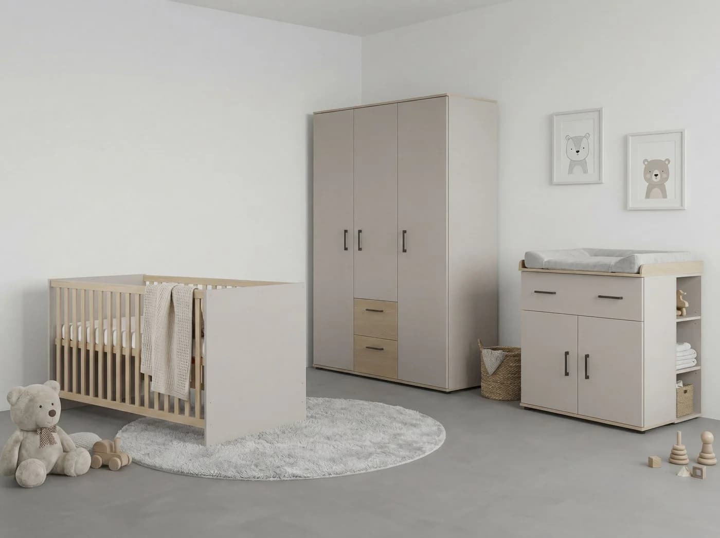 OTTO home Babyzimmer-Komplettset Rieke Grau Holzwerkstoff 4-tlg. - Bild 2