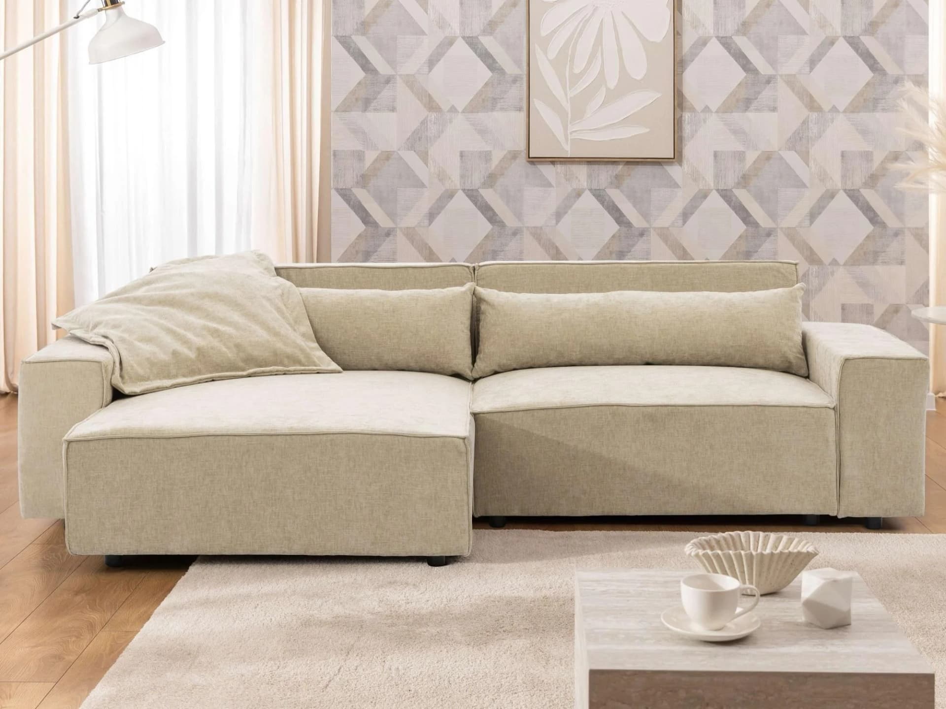 OTTO HOME Ecksofa KINLEE L-Form Beige Chenille