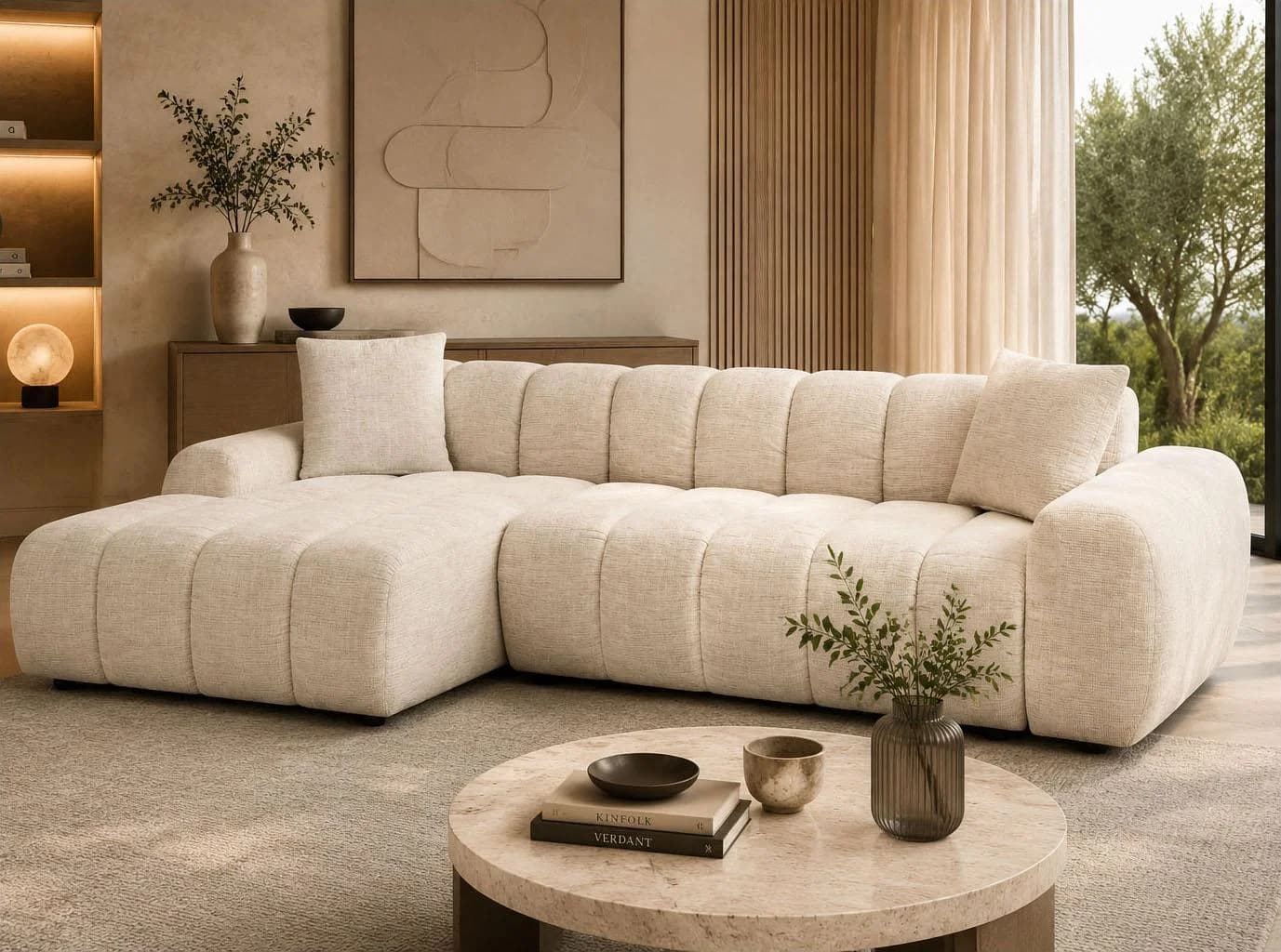 Ecksofa OTTO HOME LAURRENT mit Schlaffunktion und Bettkasten beige