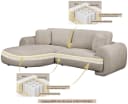 OTTO home Ecksofa YllSY L-Form Beige mit Bettkasten Bild 3