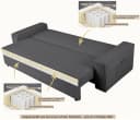 OTTO home Schlafsofa CASSI 3-Sitzer grau mit Bettkasten Bild 4