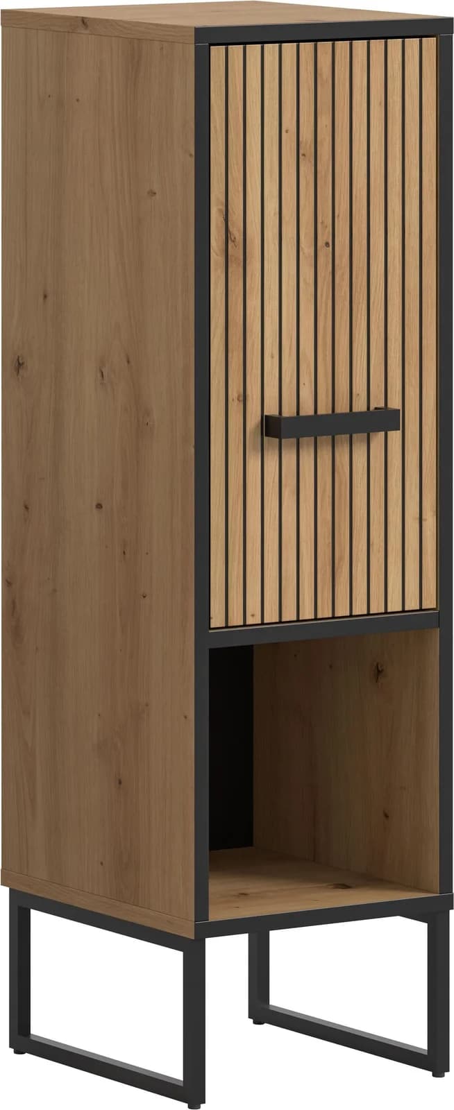 WELLTIME Unterschrank LOCRI Artisan Oak Nachbildung Schwarz
