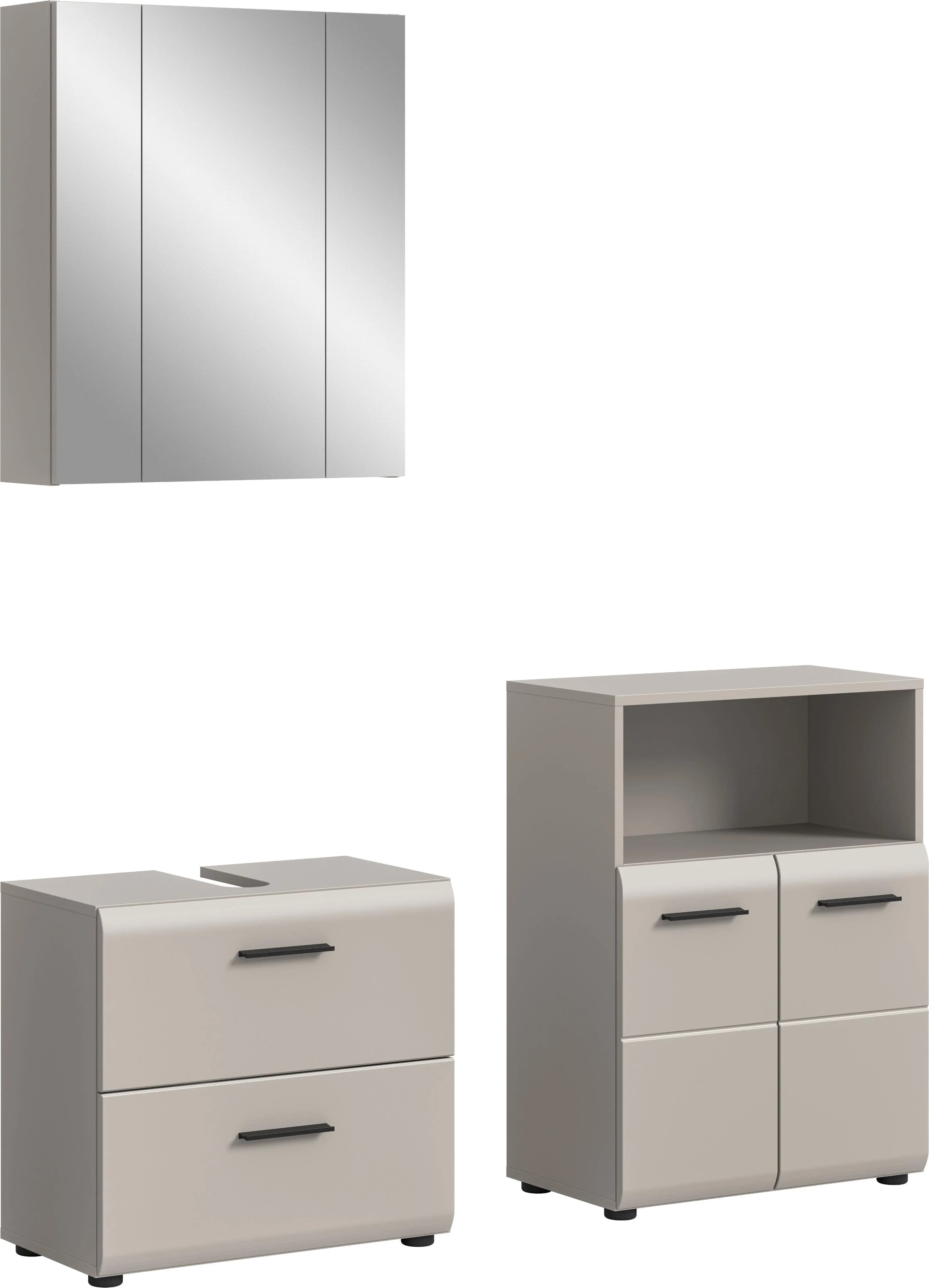 WELLTIME Badmöbel-Set FLORENZ 3-teilig Kaschmir MDF