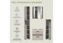 welltime Badezimmer-Set 4-tlg. Beige Hochschrank WBU Spiegelschrank Standschrank Bild 5