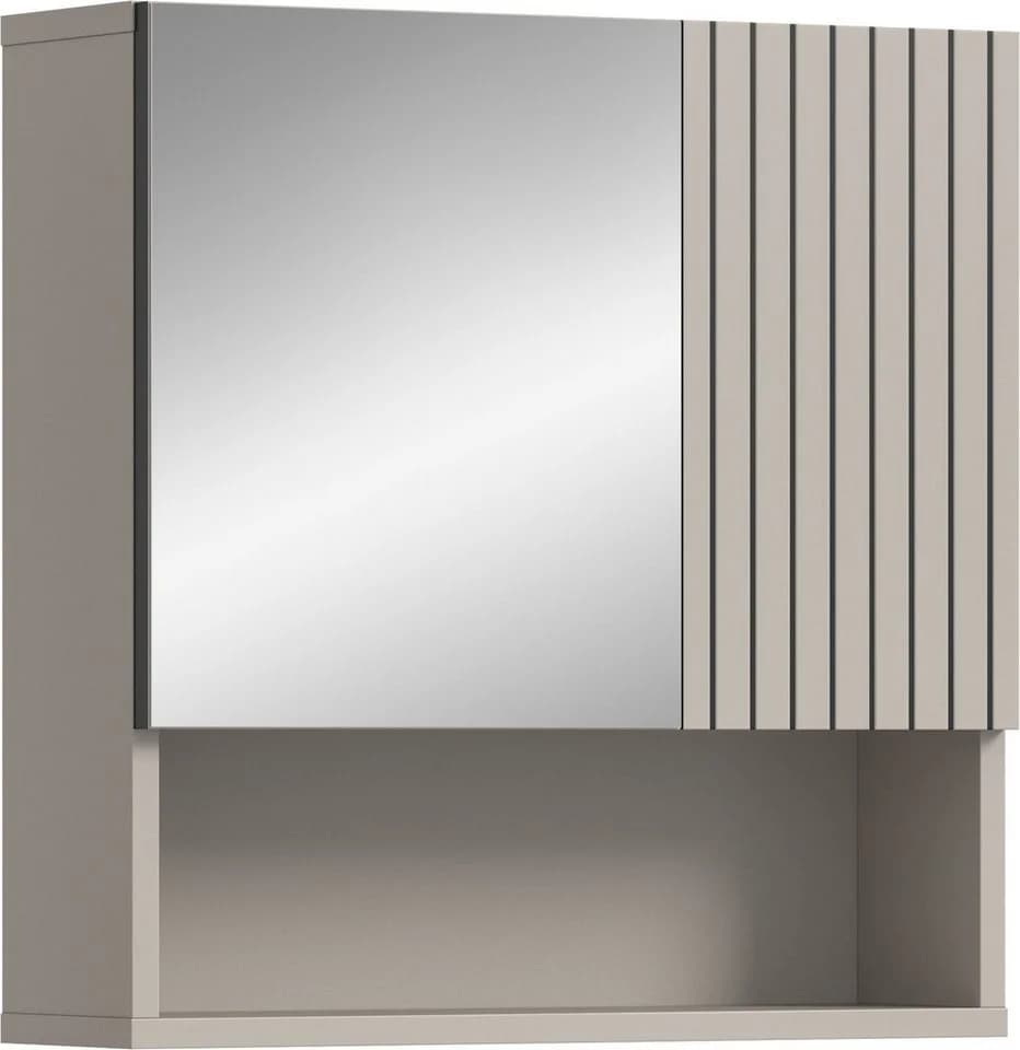 welltime Spiegelschrank MANI Beige 2 Türen 1 offenes Fach - Bild 2