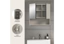 welltime Spiegelschrank MANI Beige 2 Türen 1 offenes Fach Bild 4