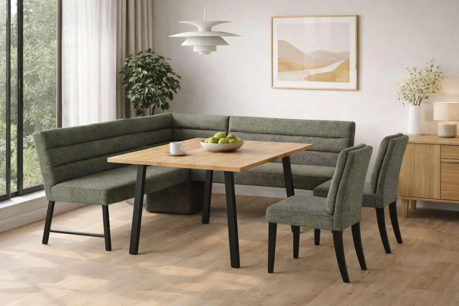 OTTO HOME Eckbankgruppe Oregon 5-tlg. Grünblau Schwarz Eiche