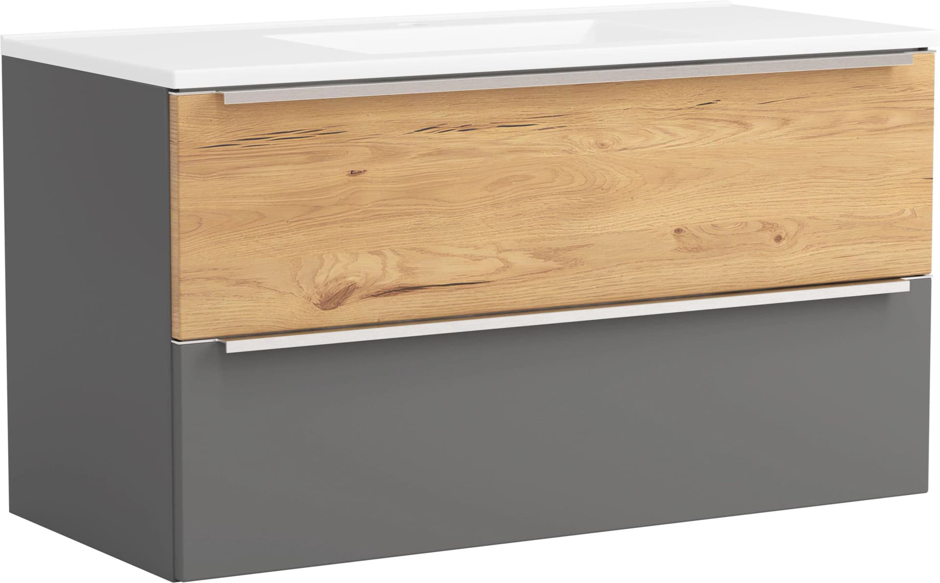 WELLTIME Waschtisch TRIENT mit Mineralgussbecken und Softclose-Schubladen