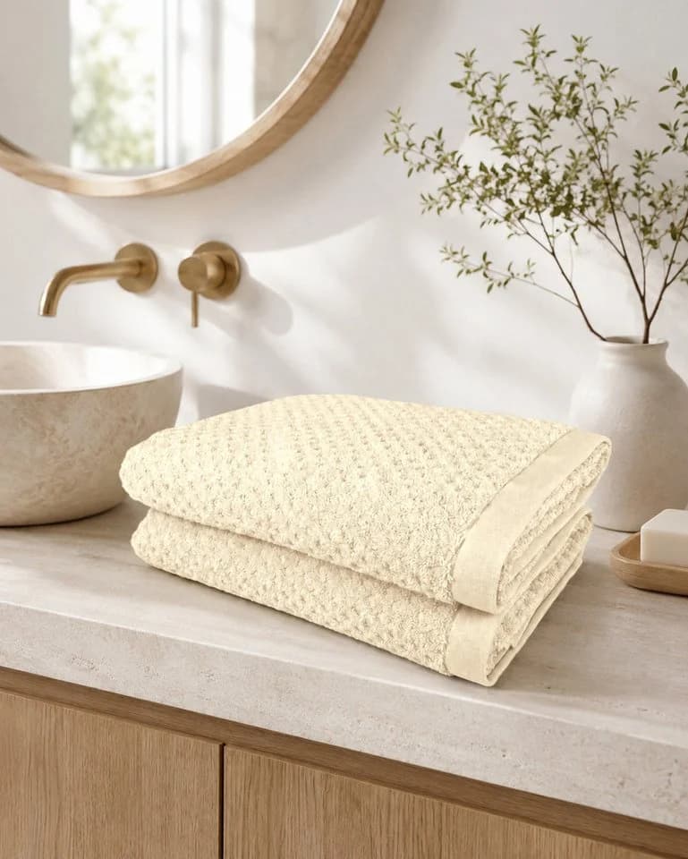 OTTO home Duschtücher Corrin 70x140cm Beige Frottier 500g/m²