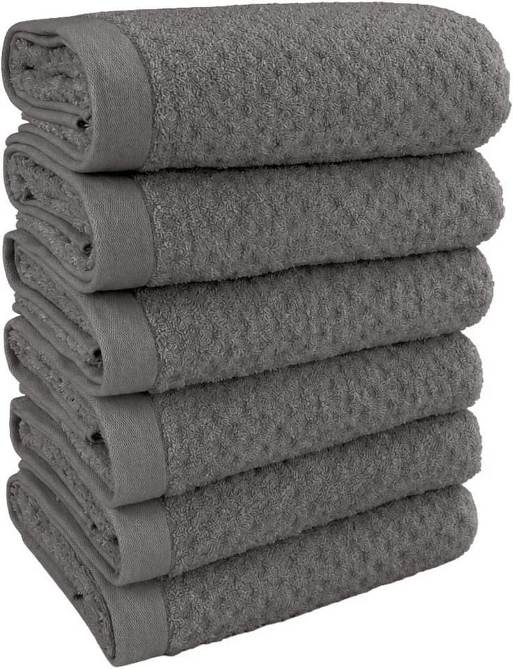 OTTO home Handtücher Corrin 6-tlg. Grau 50x100cm Frottier Baumwolle - Bild 2