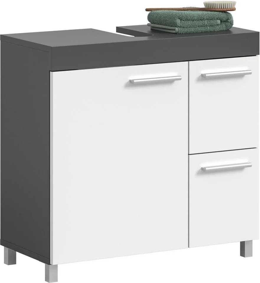 WELLTIME HANO Waschbeckenunterschrank Anthrazit/Weiß - Bild 2