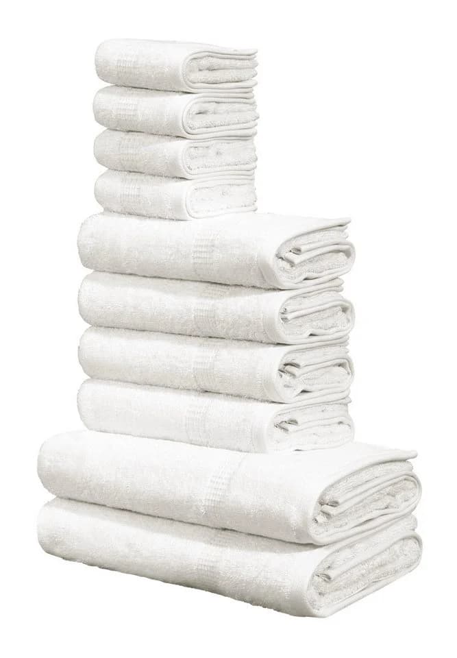 OTTO home Handtuch Set Kapra 10-tlg. Weiß 100% Baumwolle Frottier - Bild 2