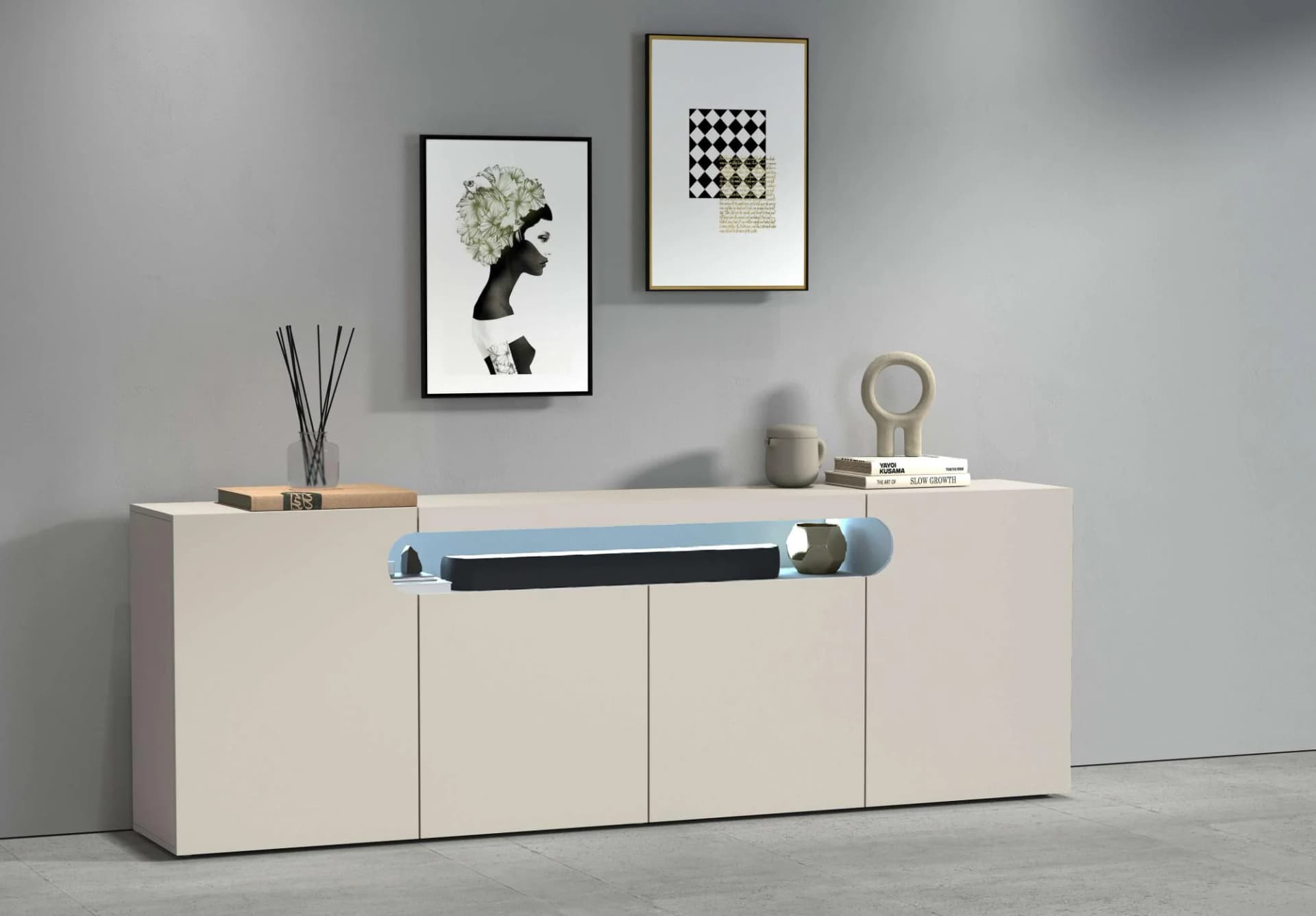 OTTO HOME Sideboard REAL kaschmir 200 cm mit 4 Türen