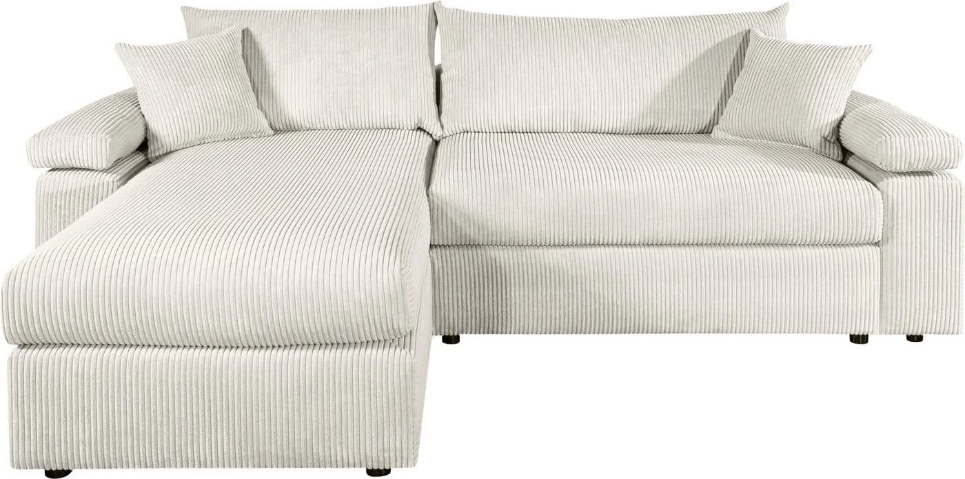 OTTO home Ecksofa Cosy L-Form Cord Cream