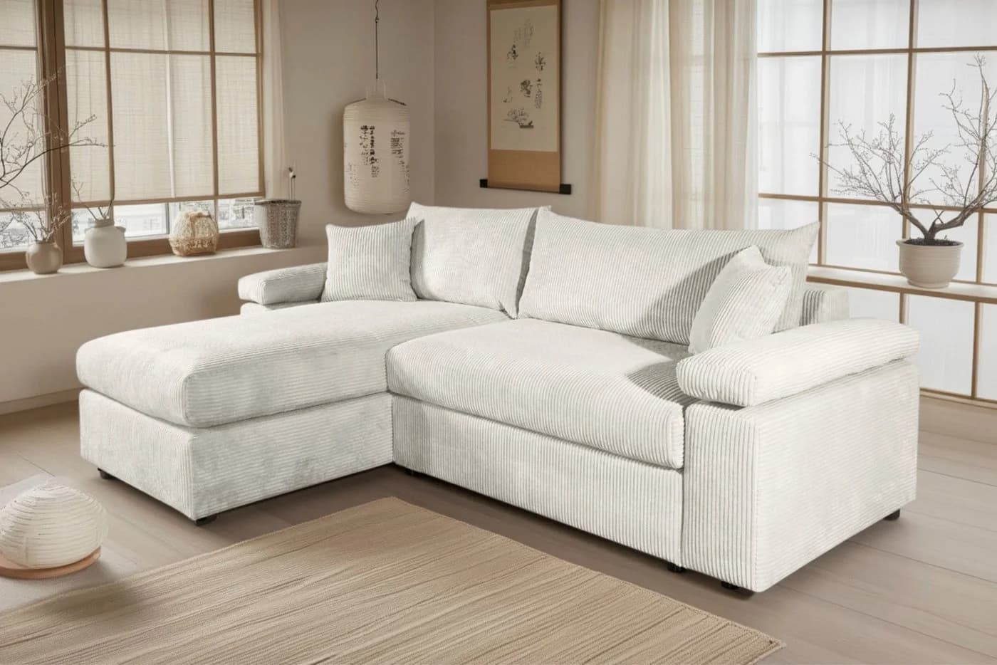 OTTO home Ecksofa Cosy L-Form Cord Cream - Bild 2