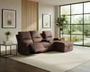 OTTO home Ecksofa NAPORI Microfaser Relaxfunktion L-Form dunkelbraun Bild 2