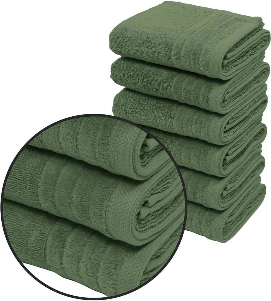 OTTO home Handtuch-Set Sanremo Premium 6-tlg. 600g/m² Baumwolle Grün - Bild 2