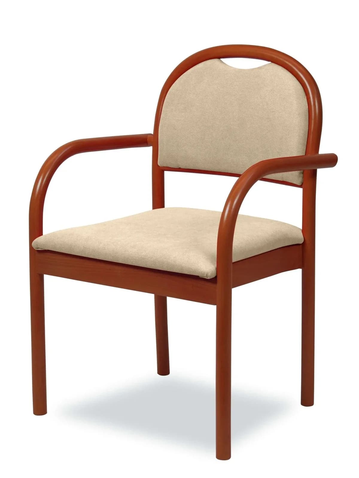 Home Affaire Roma Armlehnstuhl Stapelbar Beige Kirschbaum