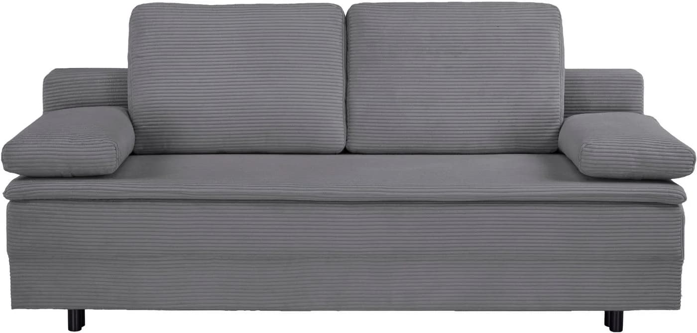 OTTO home Schlafsofa JANNIKO Cord Grau mit Bettkasten & Schlaffunktion - Bild 3