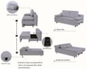 OTTO home Schlafsofa JANNIKO Cord Grau mit Bettkasten & Schlaffunktion Bild 4