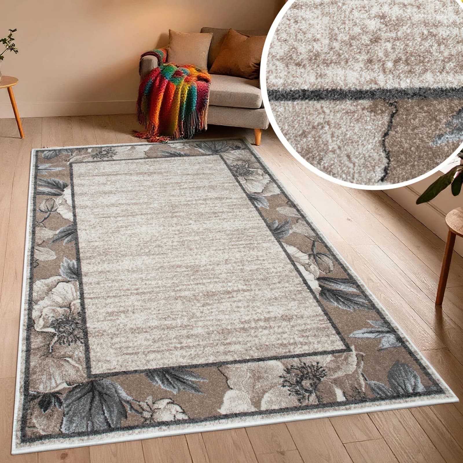 Teppich OTTO HOME Florent Blumen Design Beige
