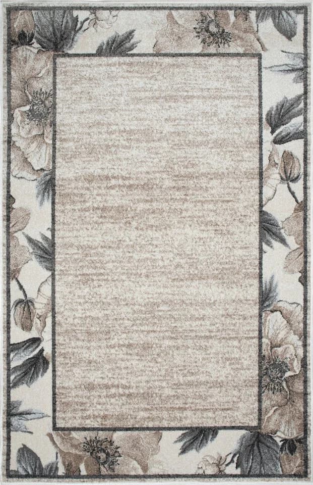 OTTO home Teppich Florent Blumen Design Beige Skandinavisch