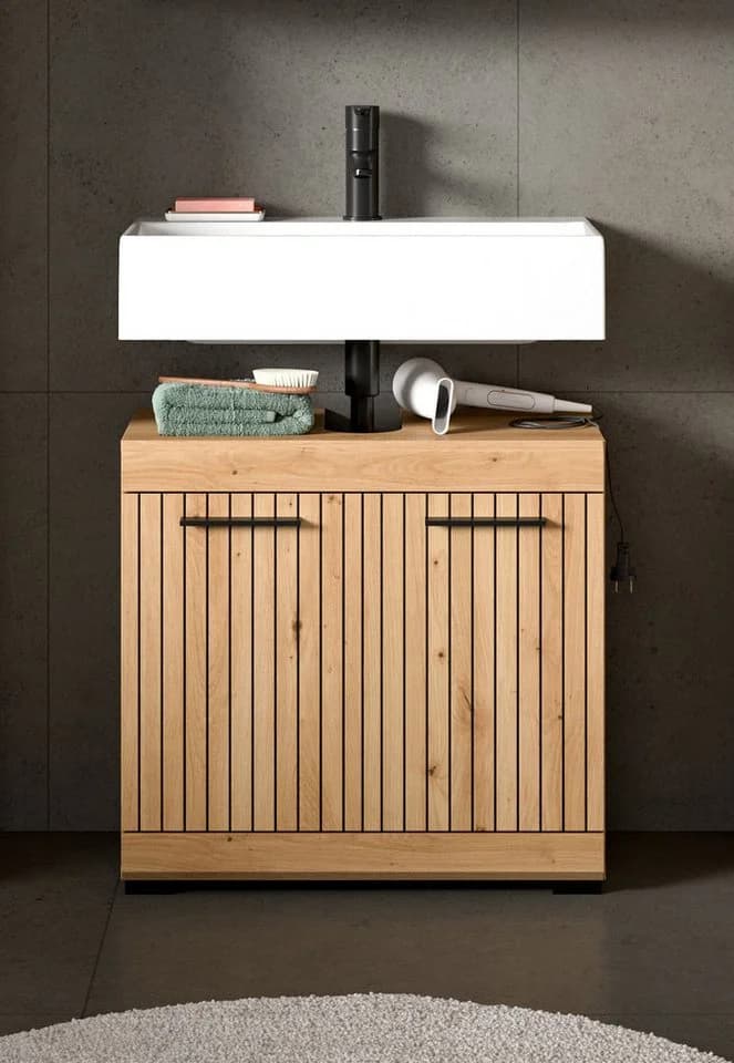 welltime Waschbeckenunterschrank SIENA 60cm mit 2 Türen oder Schubladen