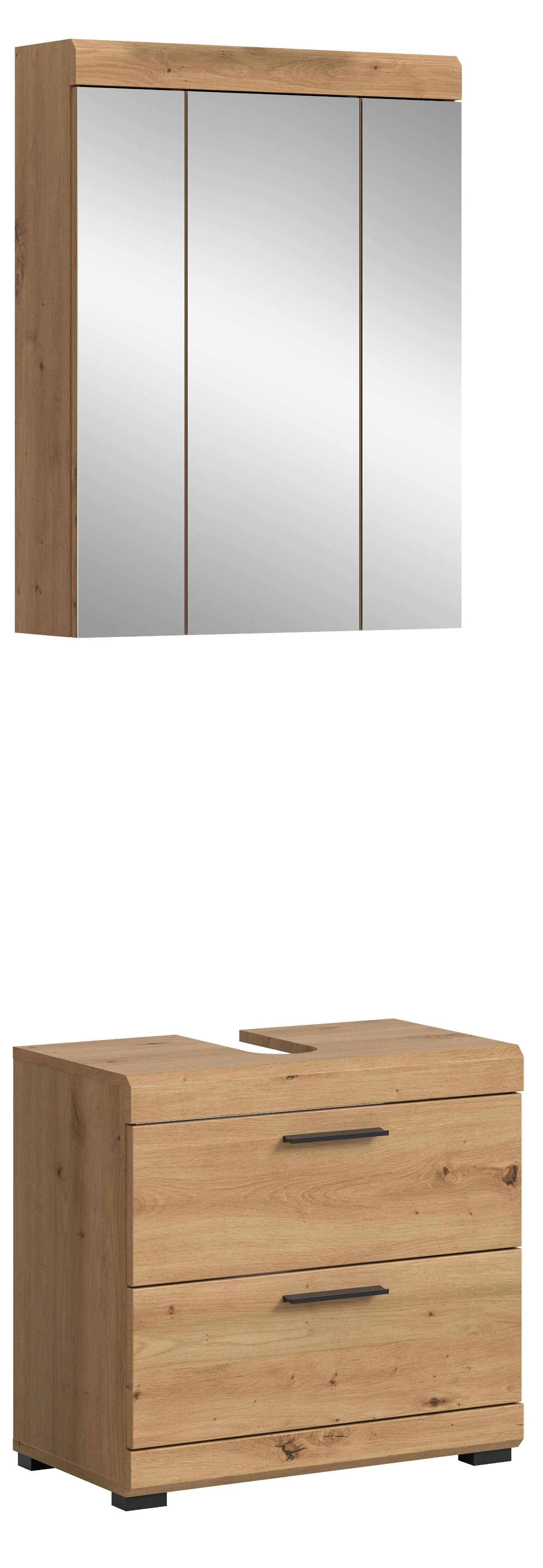 WELLTIME Badmöbel-Set Siena 2-tlg. Artisan Eiche Nachbildung