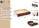 OTTO home Schubkasten Konrad Massivholz Kiefer braun mit Rollen Bild 3