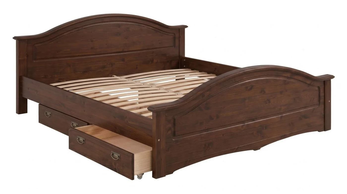 OTTO home Schubkasten Konrad Massivholz Kiefer braun mit Rollen - Bild 5
