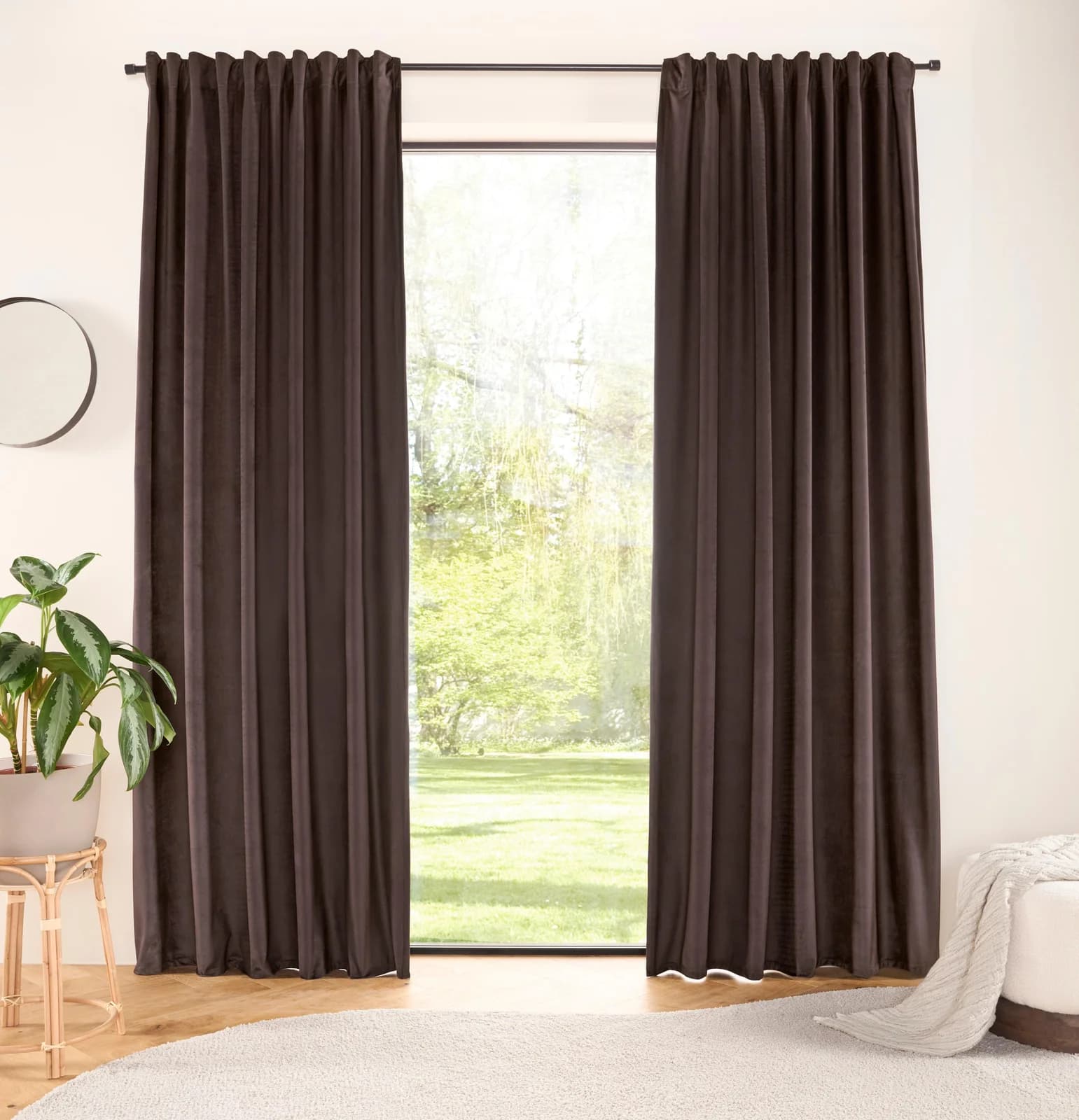 LeGer Home by Lena Gercke Gardine LADINA Dunkelbraun blickdicht Polyester