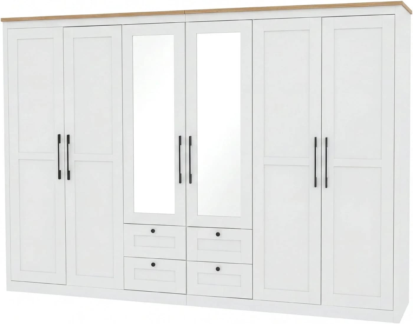 OTTO home Kleiderschrank Büsum 6 Türen Spiegel 3m Breite - Bild 2