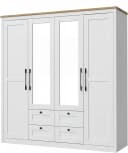 OTTO home Kleiderschrank Büsum 4 Türen Spiegel Holz Bild 2