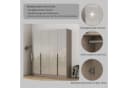 OTTO home Kleiderschrank Annor Grau Hochglanz mit Spiegeln Bild 3