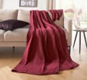 LeGer Home by Lena Gercke Wohndecke HEVIN Rot Baumwoll-Crinkle-Effekt Bild 1