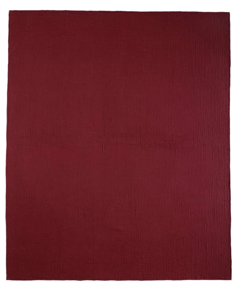 LeGer Home by Lena Gercke Wohndecke HEVIN Rot Baumwoll-Crinkle-Effekt - Bild 3