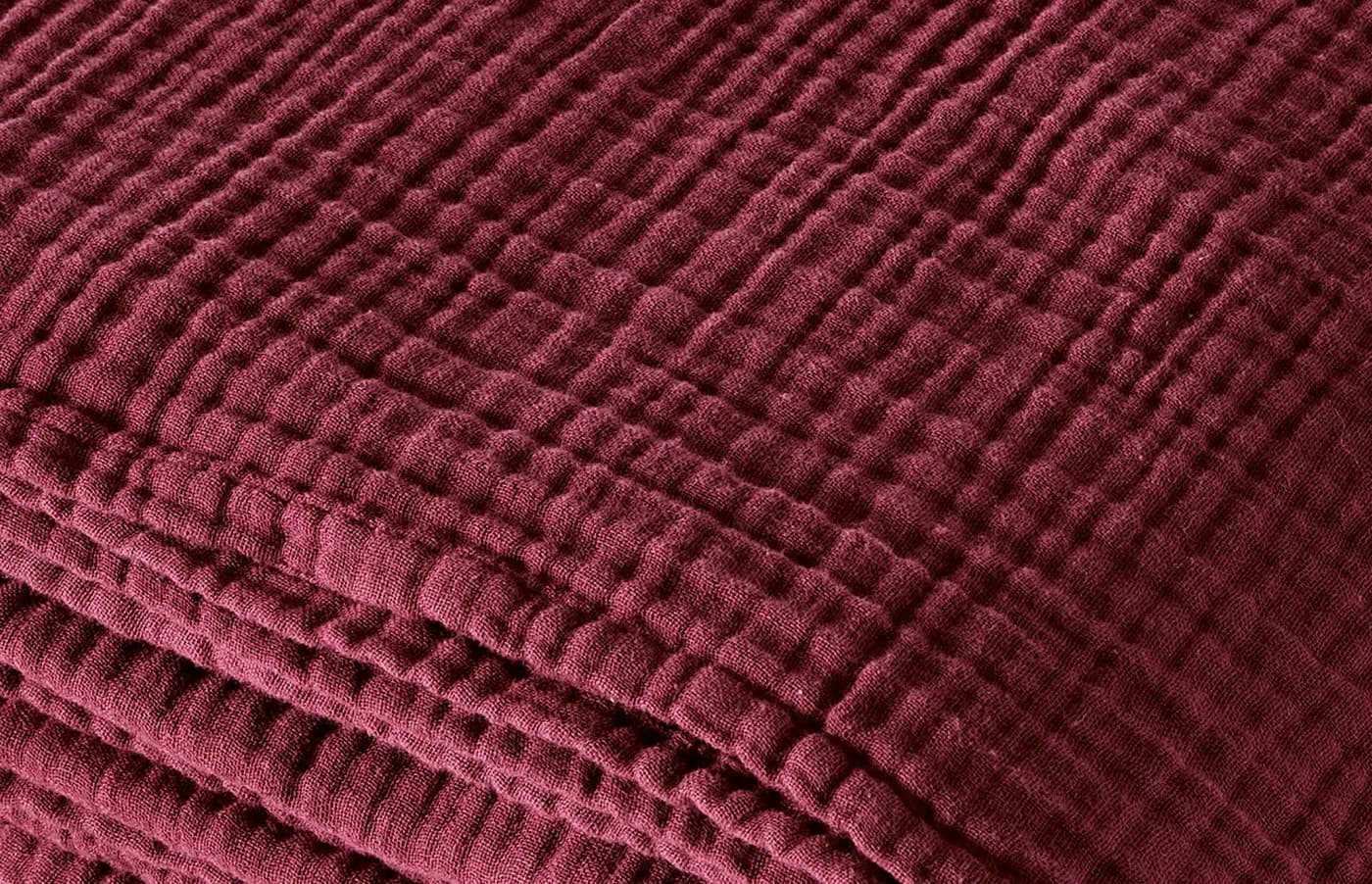 LeGer Home by Lena Gercke Wohndecke HEVIN Rot Baumwoll-Crinkle-Effekt - Bild 4