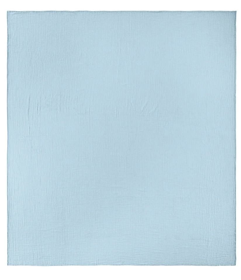 LeGer Home Wohndecke HEVIN Baumwolle Crinkle-Effekt Blau - Bild 3