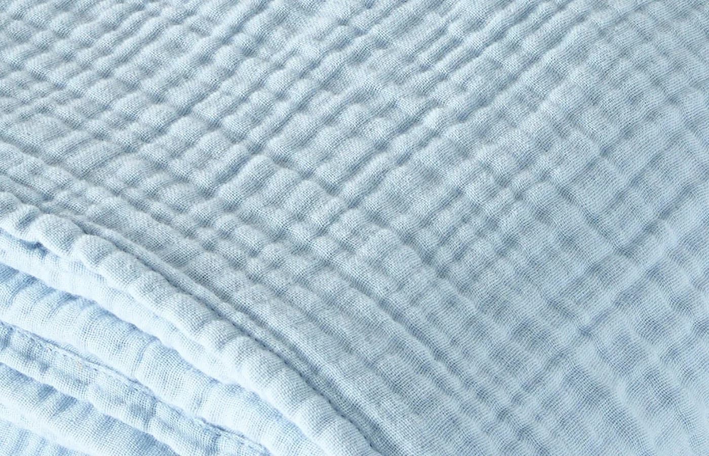 LeGer Home Wohndecke HEVIN Baumwolle Crinkle-Effekt Blau - Bild 4