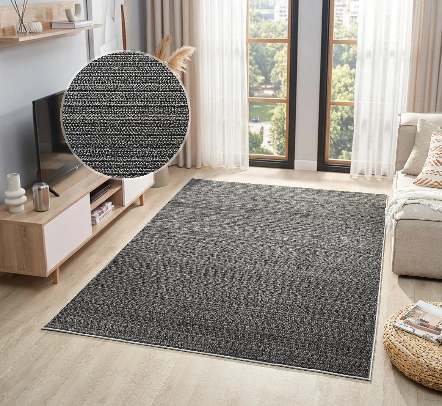 Teppich OTTO HOME Noolan Hoch-Tief-Struktur Grau