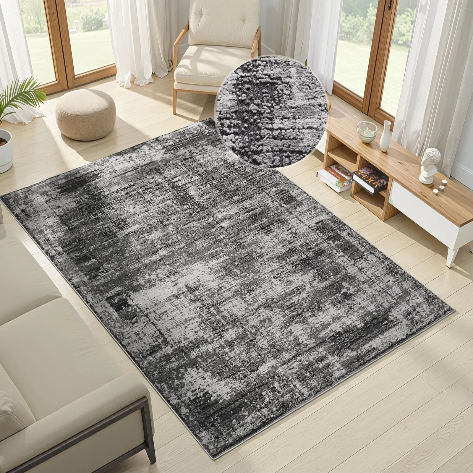 OTTO HOME Teppich Hamsa Grau Vintage 60x90 cm Premium