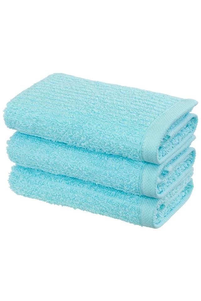 OTTO home Gästehandtücher Riva 30x50 Premium Webfrottier 500g/m² 3er-Set Türkis - Bild 2