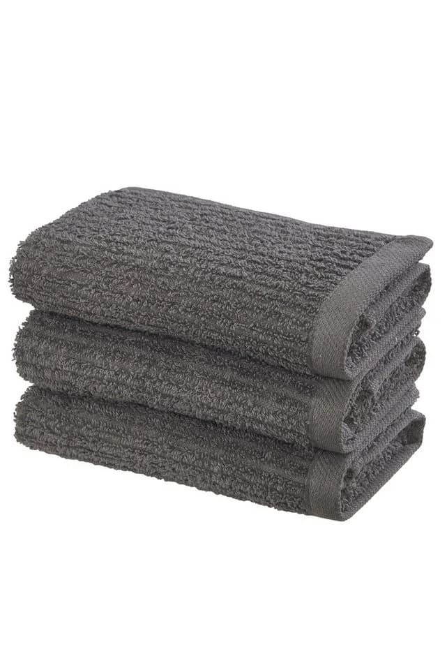 OTTO home Gästehandtücher Riva 30x50 cm 3er-Set Grau Webfrottier - Bild 2