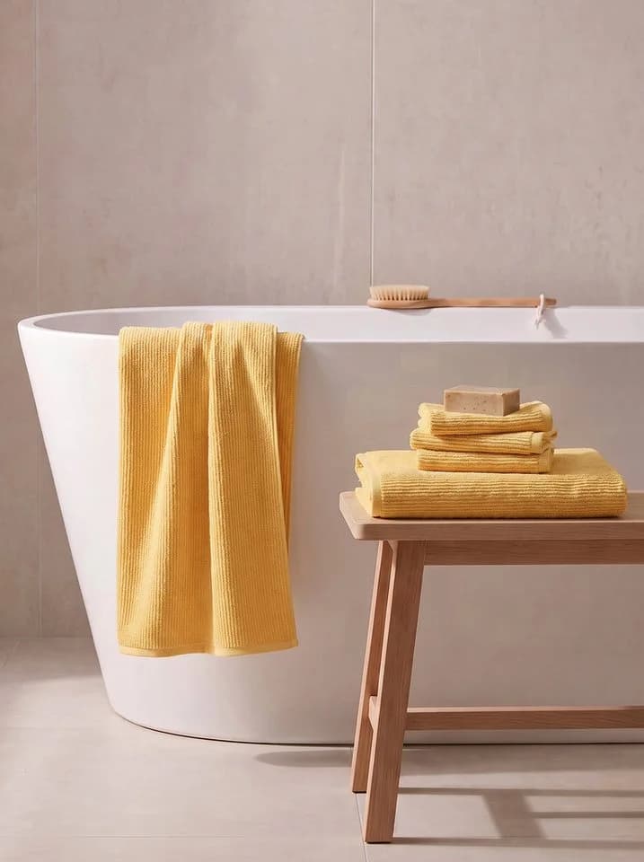 OTTO home Badetuch Riva Gelb 80x150 Premium Webfrottier