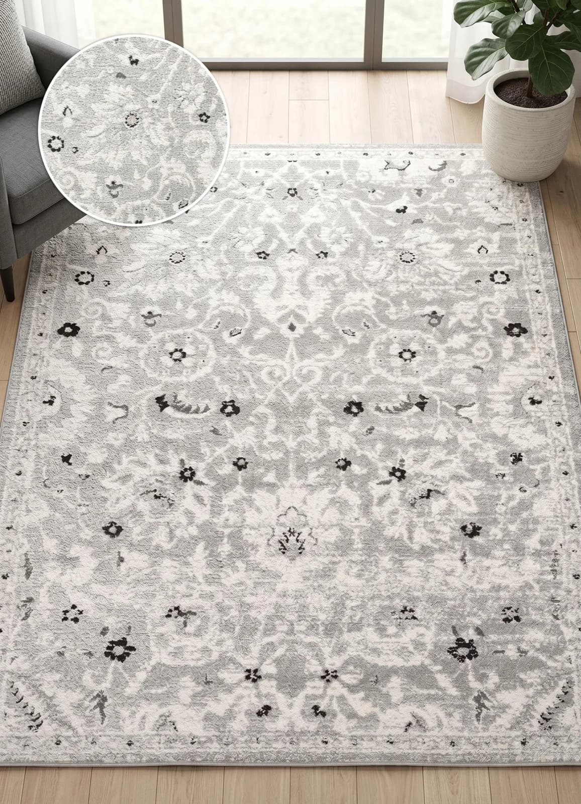 Teppich OTTO HOME Yasmin Orientalisch Grau Kunstfaser