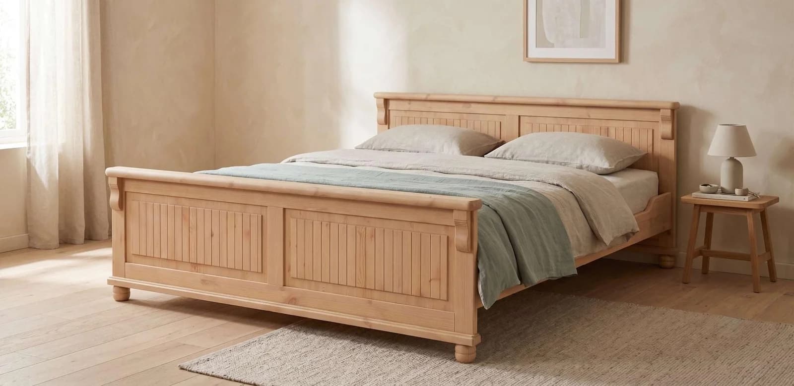 Massivholzbett OTTO HOME Adele Kiefernholz Braun