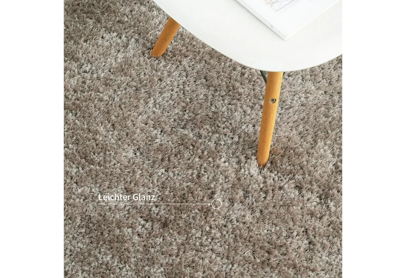 OTTO home Hochflor-Teppich Micro Exclusiv Braun Microfaser - Bild 3