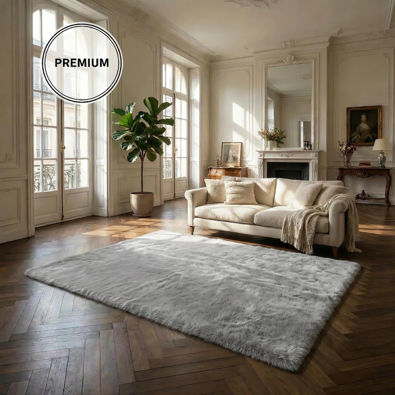 OTTO HOME Fellteppich Balu Grau Kunstfell 180x280 cm